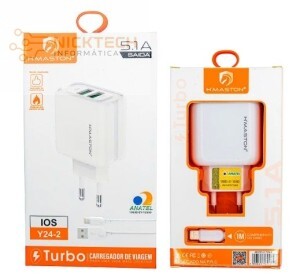 CARREGADOR IPHONE 5.1A Y24-2 H'MASTON