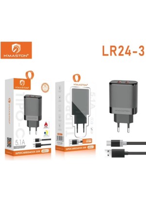 CARREGADOR TIPO C 2USB 5.1A LR24-3 (R#)