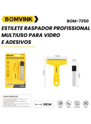 ESTILETE RASPADOR PROFISSIONAL PARA VIDRO BOM-7350 (R#)