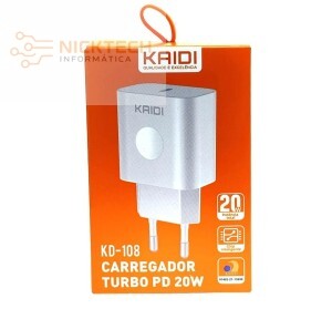 CARREGADOR FONTE TURBO PD 20W KD-108 (R#)