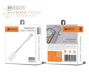 ADAPTADOR OTG TIPO C P/ LIGHTNING HREBOS AD-500 (R#)