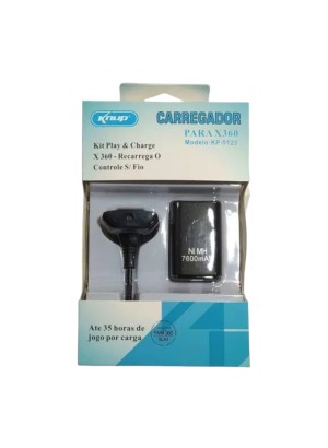 KIT CARREGADOR E ADAPTADOR DE XBOX 360 LB 5123