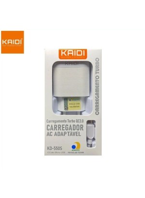 CARREGADOR TURBO QC3.0 V8 KD-550S KAIDI